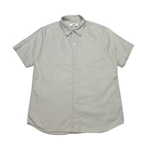 Buck Mason Draped Twill Short Sleeve Pocket Shirt Men's L Cotton Rayon